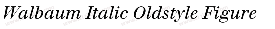 Walbaum Italic Oldstyle Figures字体转换